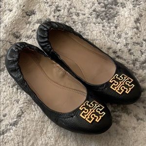 Tory Burch Minnie Ballet Flats, Size 9, Black
